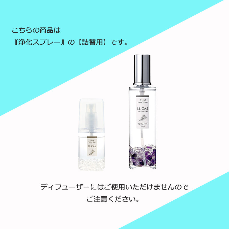 【メール便不可】ルカス 浄化スプレー用詰替リフィル 250ml (天然由来成分100%)