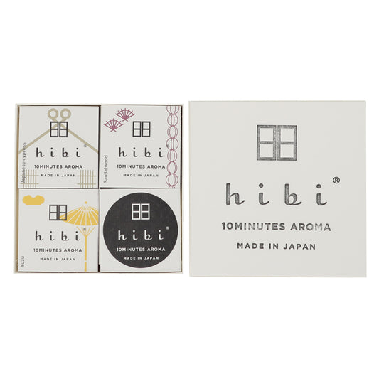 hibi 和の香り3種ギフトボックス(専用マット・ギフト用ペーパーバッグ付)