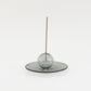 INCENSE HOLDER GLASS GRAY/YELLOW