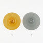 INCENSE HOLDER GLASS GRAY/YELLOW