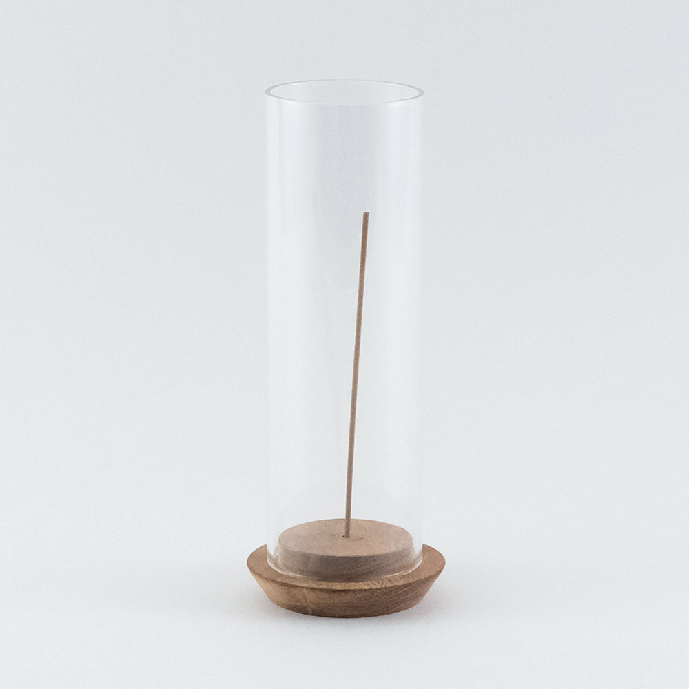 INCENSE HOLDER WOOD＆GLASS