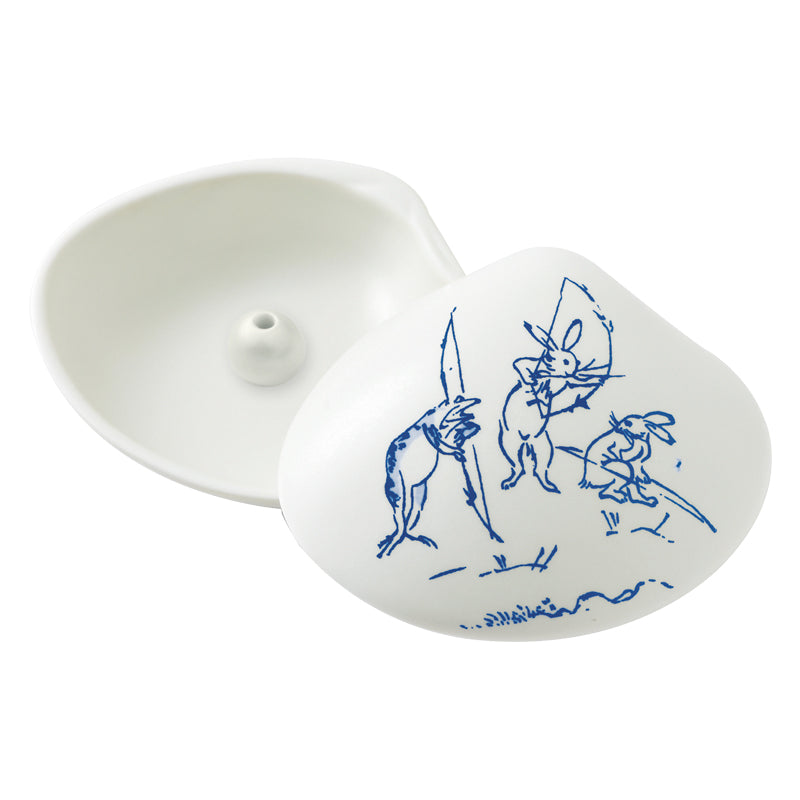 陶器製 蓋付き 小物入れ 香合 月宮図 兎 蛙 月桂 鳥獣戯画 平安 鎌倉 陶器製 蓋付き 小物入れ 香合 月宮図 兎 蛙 月桂 鳥獣戯画 平安 鎌倉